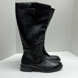 Air Underground black zip-up tall boots: Women’s size 8